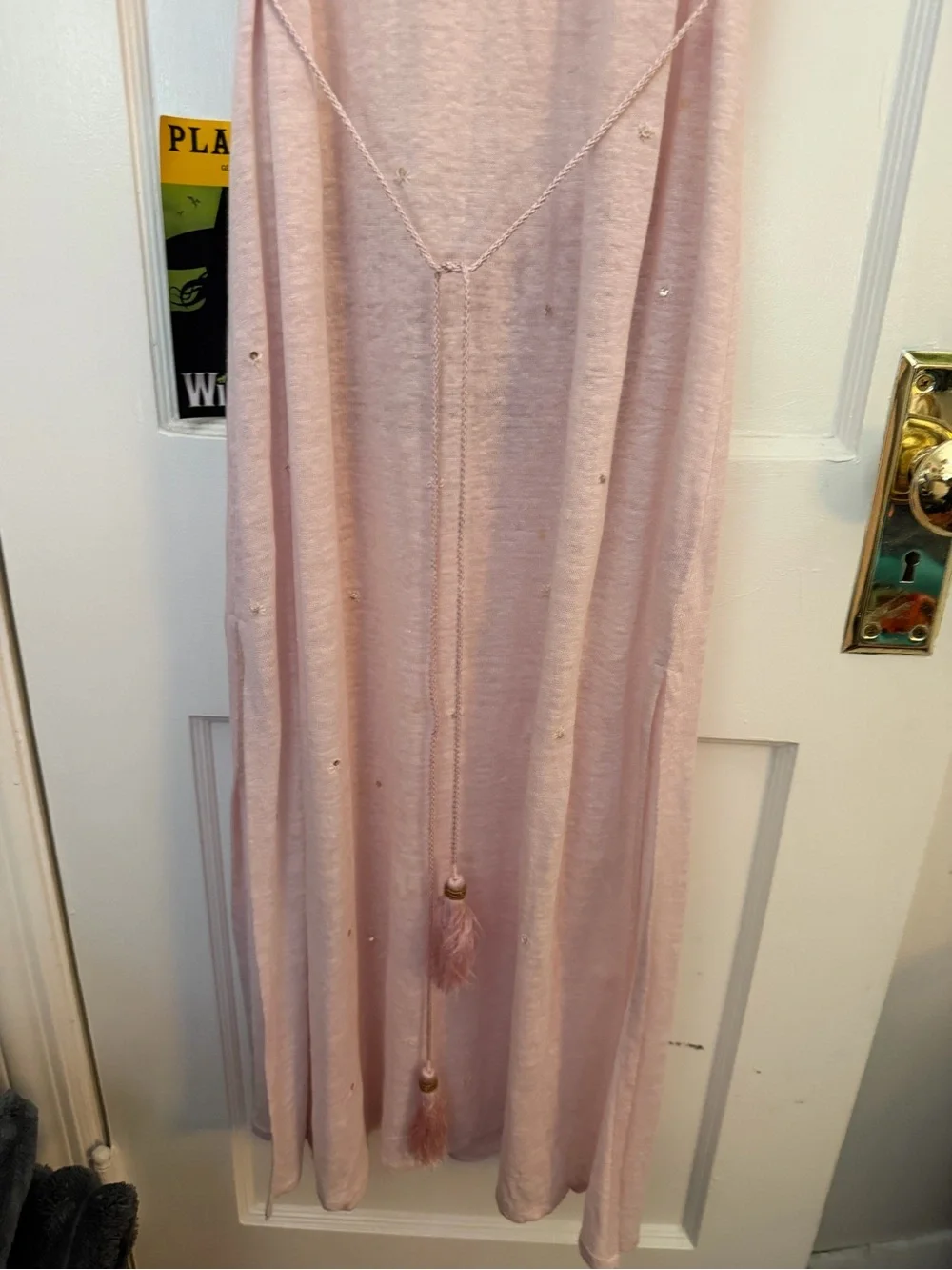 Calypso st barth vintage y2k pink dimitra linen embroidered belted midi dress
